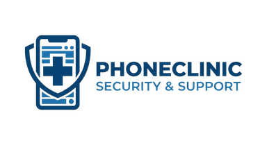 PhoneClinic logo: help to remove virus from phone